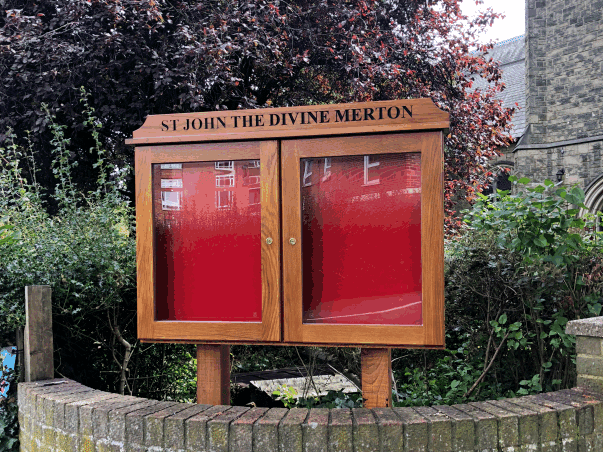 church notice board oak