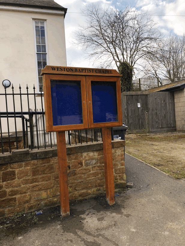 church notice board oak