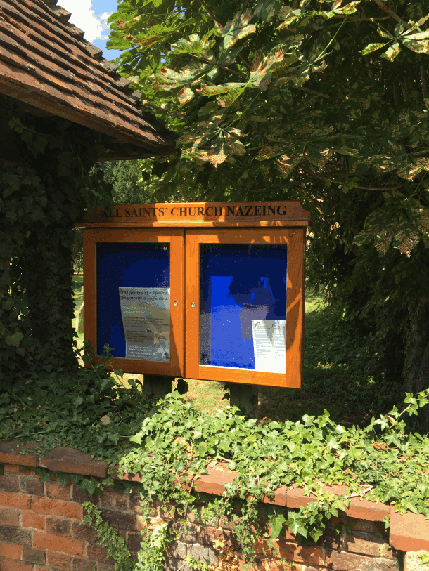 church notice board oak