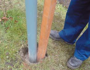 diy notice board installation post mix concrete